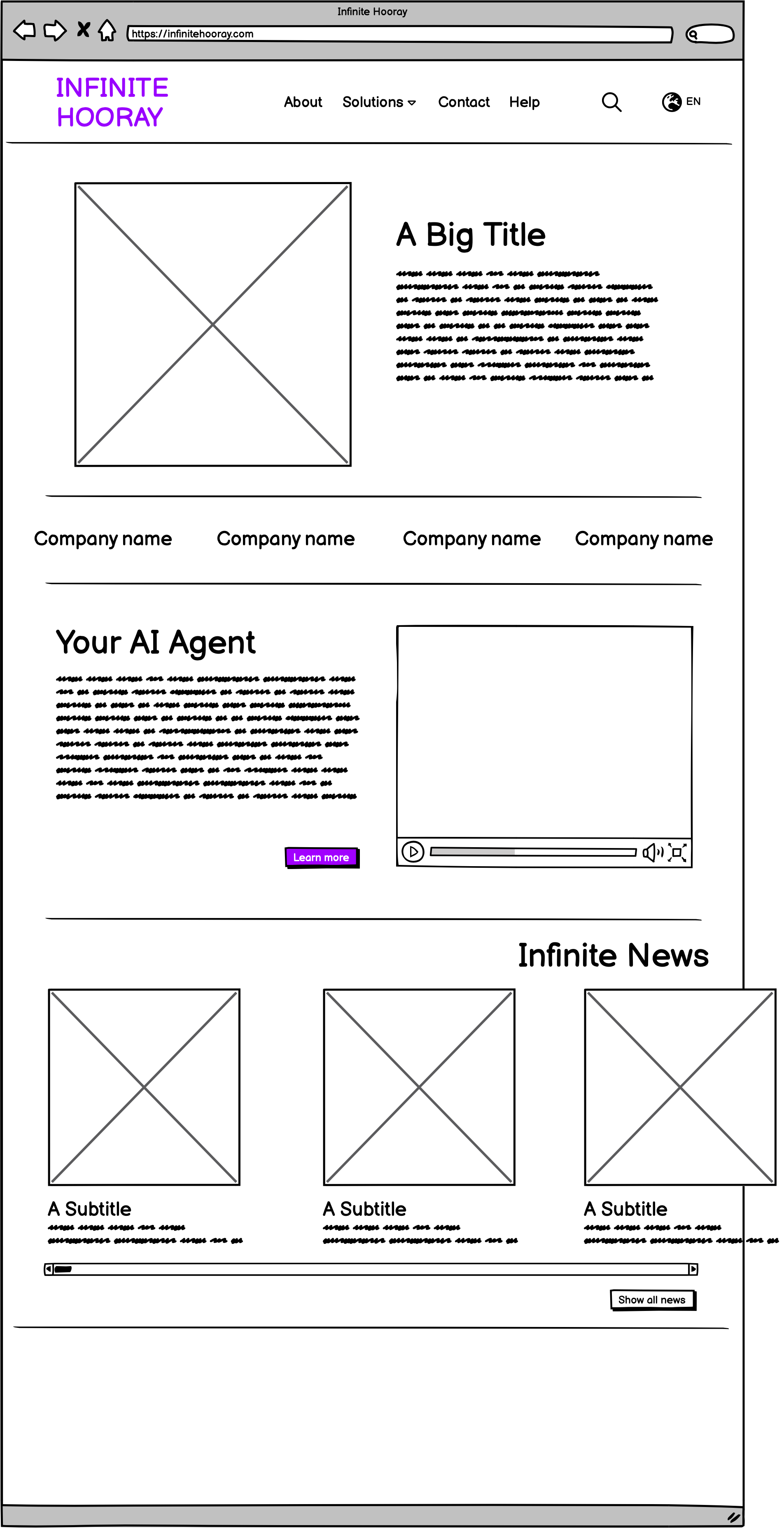 Wireframe of design suggestion